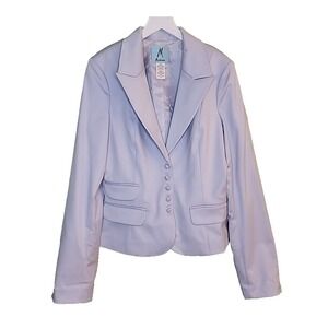 Marciano Blazer Womens 10 Blue Five Button Business Preppy Old Money